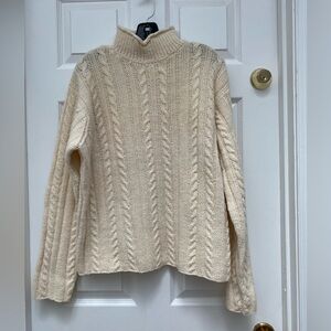 J. Crew Vintage Cream Wool Blend Sweater - Large